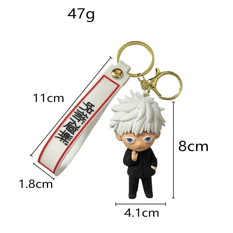 Breloc cu Gojo din Jujutsu Kaisen cu dimensiuni si greutate