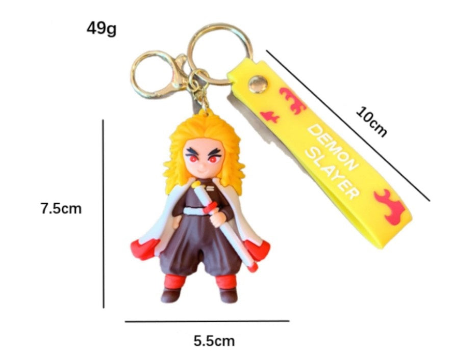 Breloc cu Rengoku din Demon Slayer si masuratori cu greutate