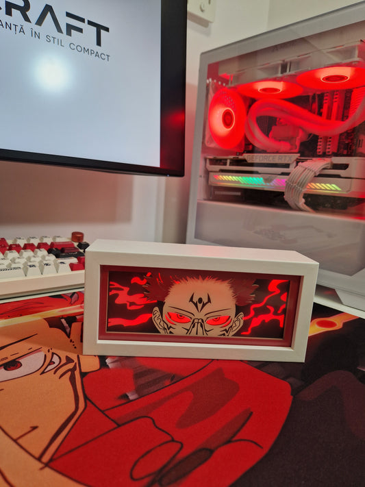 Lampa decorativa LED Sukuna din Jujutsu Kaisen pe mousepad