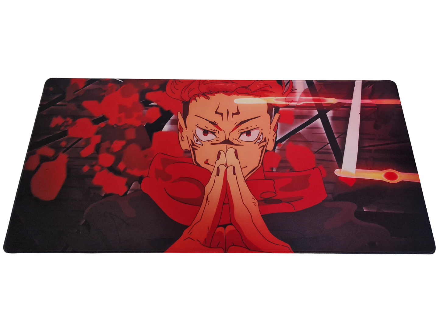 Mousepad din seria Jujutsu Kaisen cu personajul Sukuna si tehnica Domain Expansion privit din profil