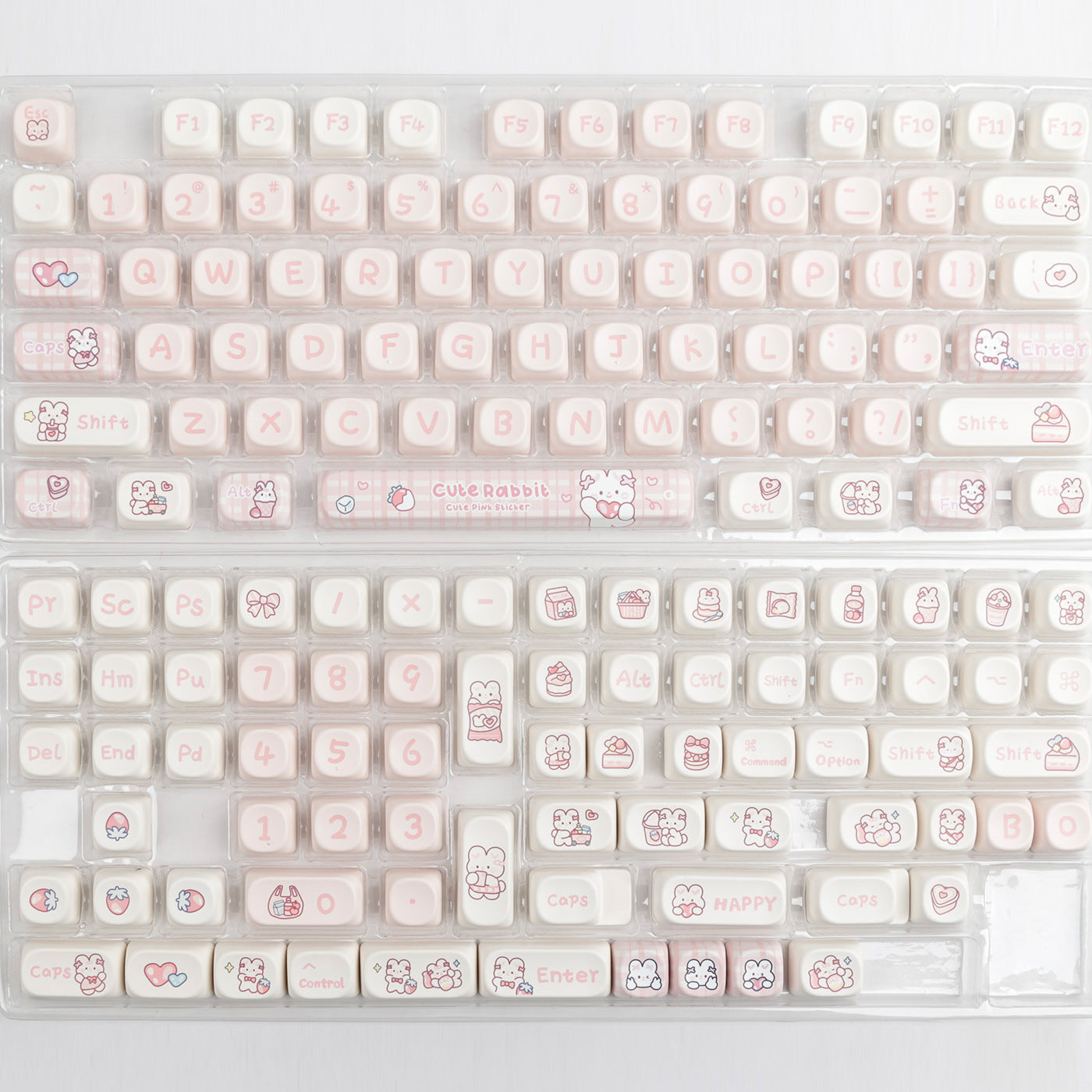 Set taste Cute Bunny Pink Edition toate tastele
