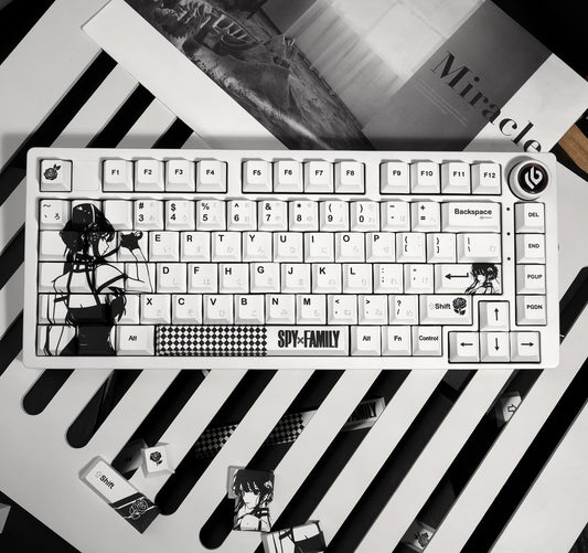 Set taste cu Yor din serialul Spy X Family pe birou