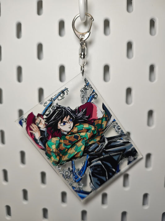 Breloc acrilic dreptunghiular Giyu - Demon Slayer