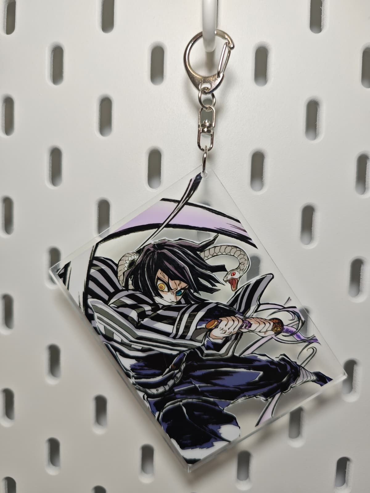 Breloc acrilic dreptunghiular Obanai - Demon Slayer