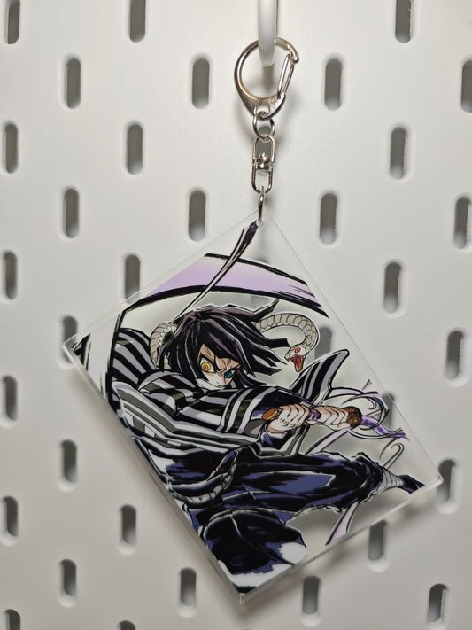 Breloc acrilic dreptunghiular Obanai - Demon Slayer