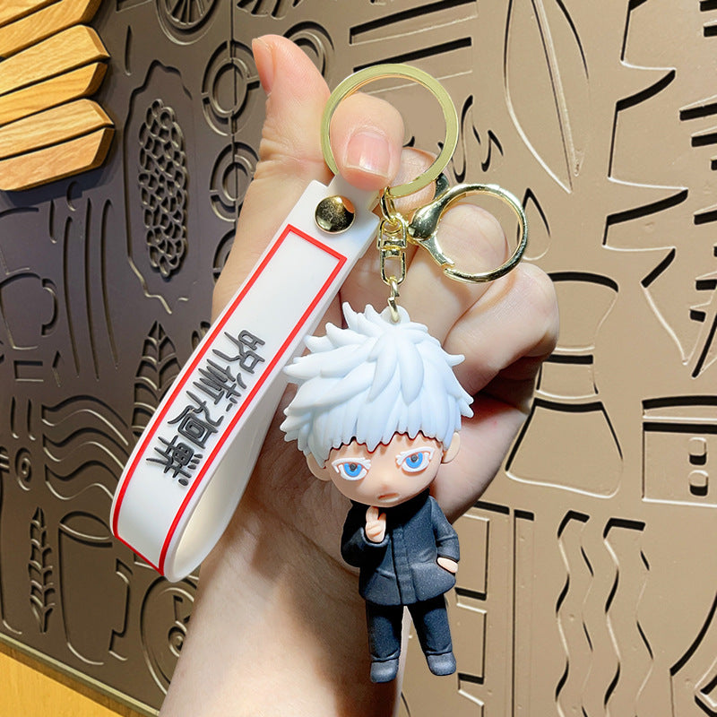 Breloc cu Gojo din Jujutsu Kaisen in cadru principal