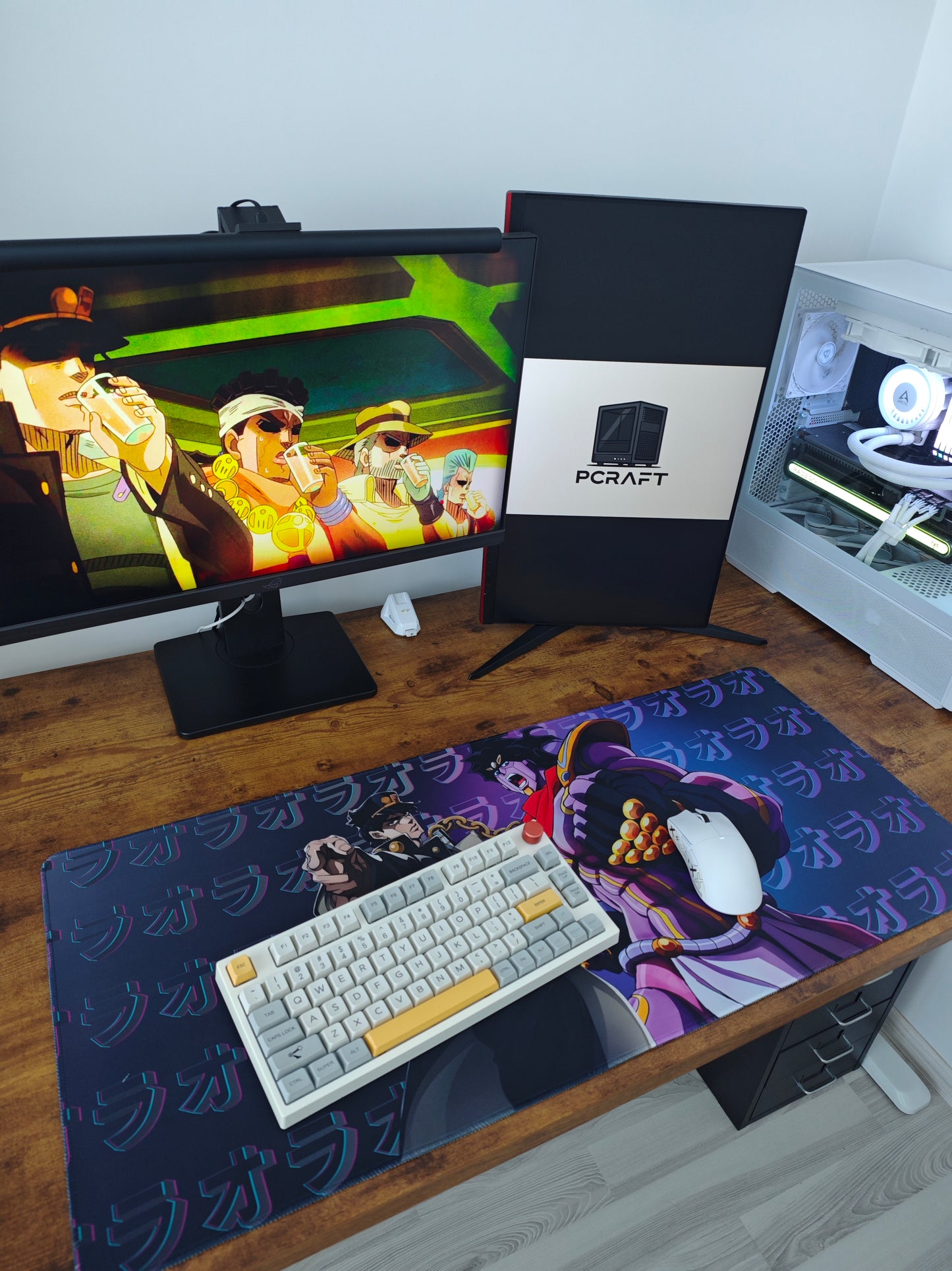 Mousepad cu Jotaro Kujo din seria Jojo cu setup complet