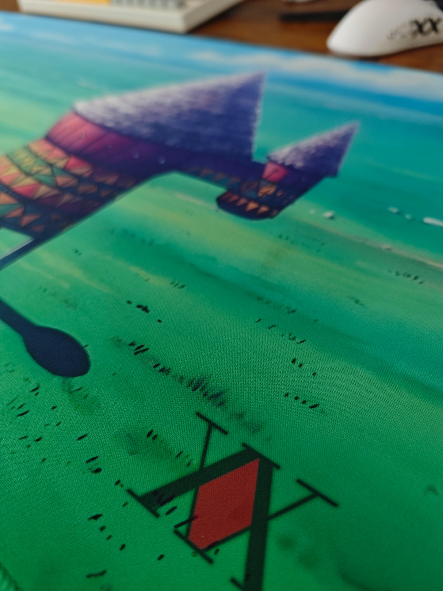 Mousepad cu peisaj verde din seria Hunter X Hunter cu detaliu pe calitate print