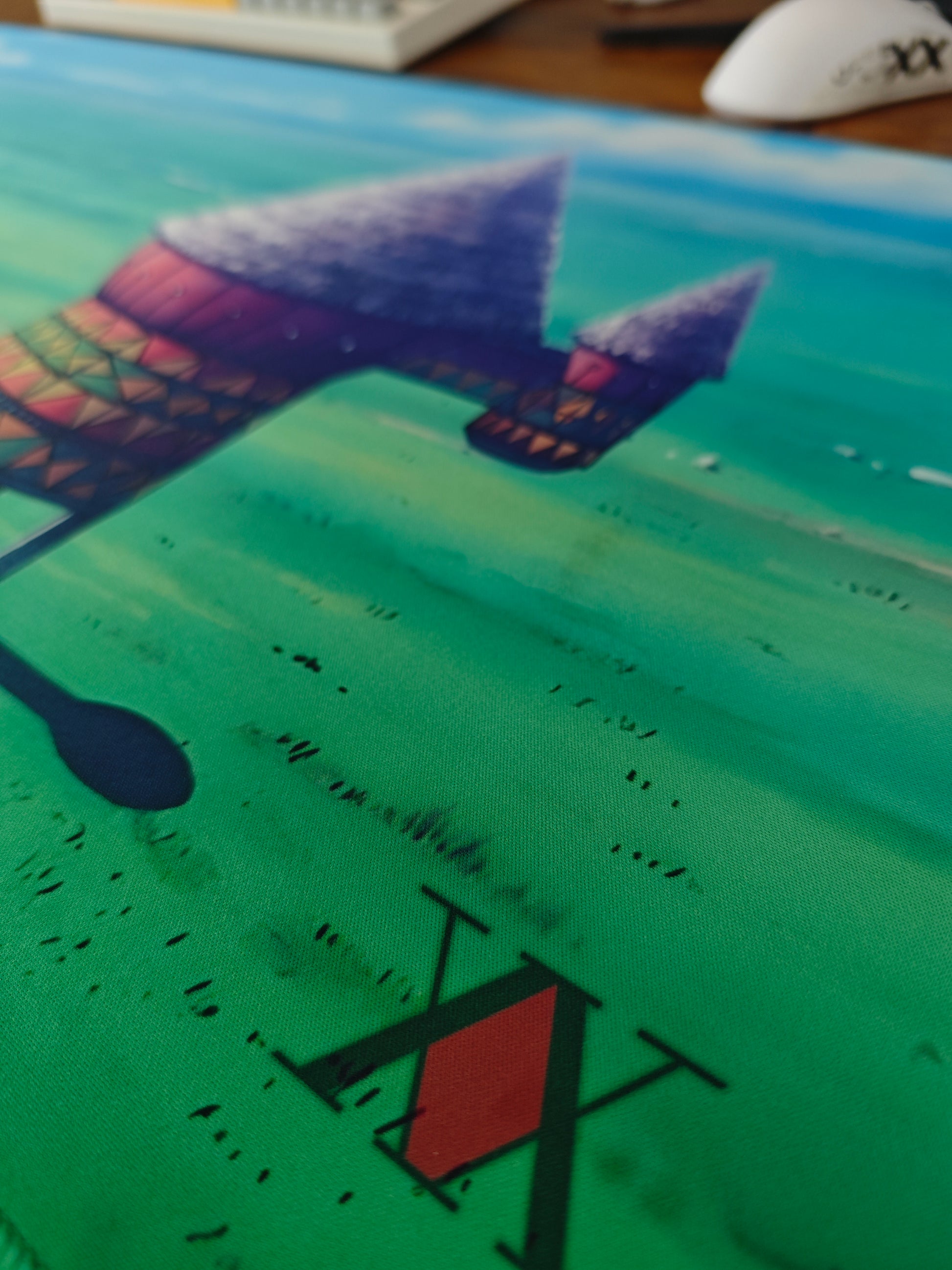 Mousepad cu peisaj verde din seria Hunter X Hunter cu detaliu pe calitate print