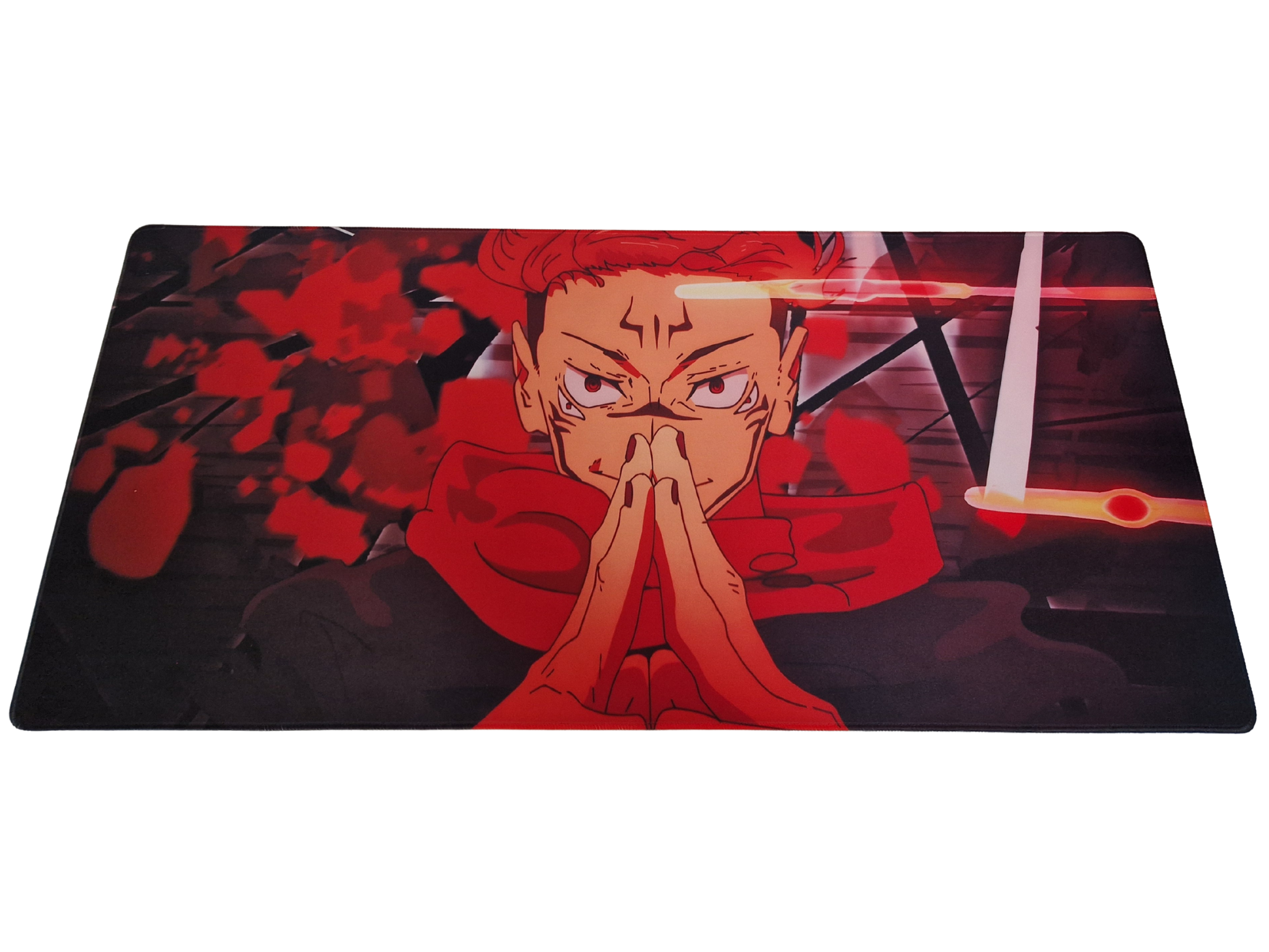 Mousepad din seria Jujutsu Kaisen cu personajul Sukuna si tehnica Domain Expansion privit din profil