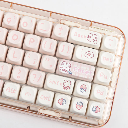 Set taste Cute Bunny Pink Edition partea dreapta de tastatura
